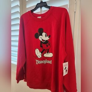 Disneyland Mickey Mouse Red Pullover Sweater Bnwt Size 3xl